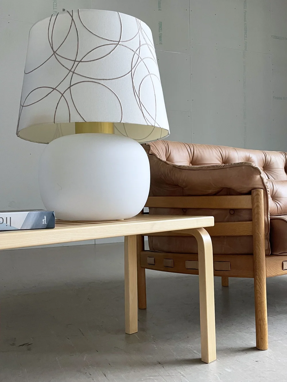 Limburg Opaline Glass Table Lamp designed by Heinz-Josef Ohm, 1968